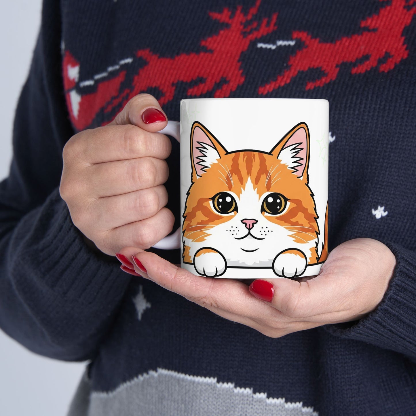 Cat Peek-a-Boo Mug | Best Cat Daddy Gift