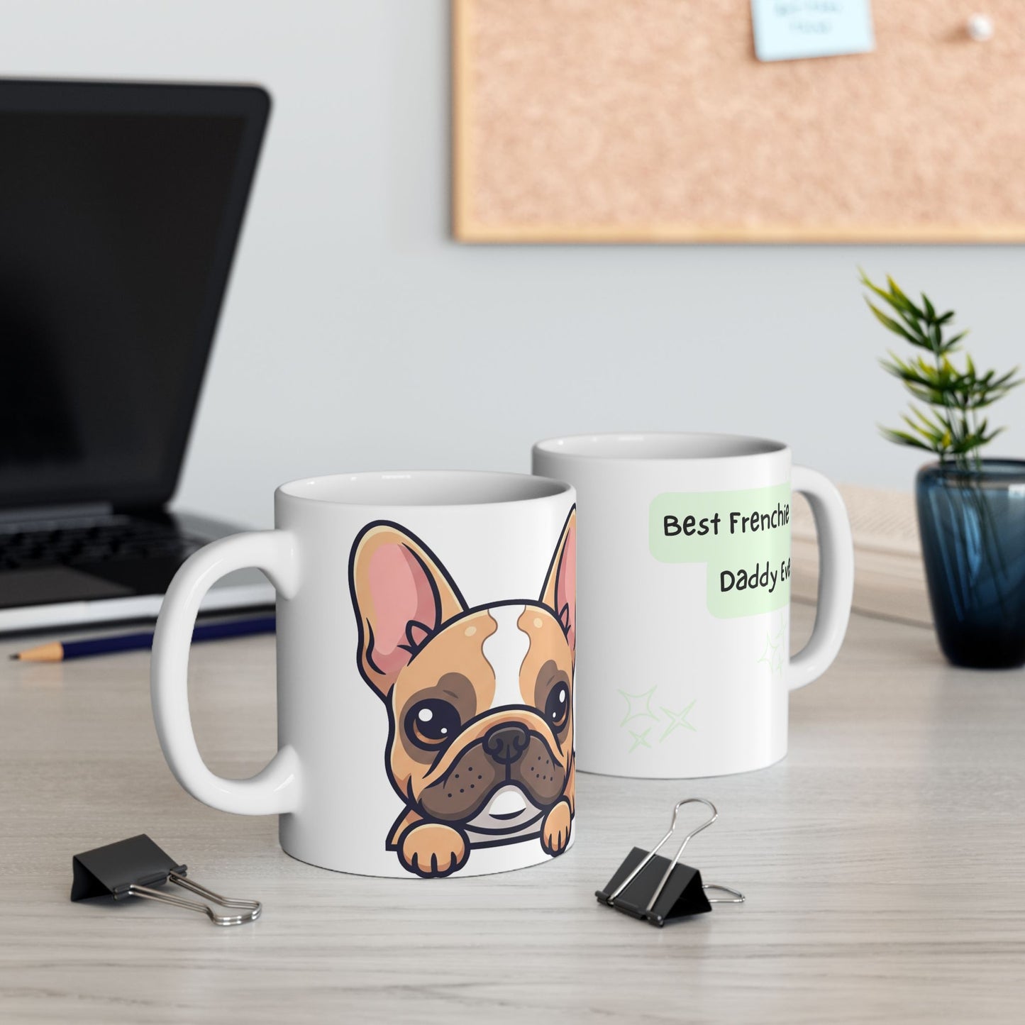 French Bulldog Peek-a-Boo Mug | Best Frenchie Daddy Gift