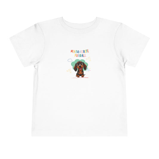 Dacshund Favorite Furball Toddler Tee
