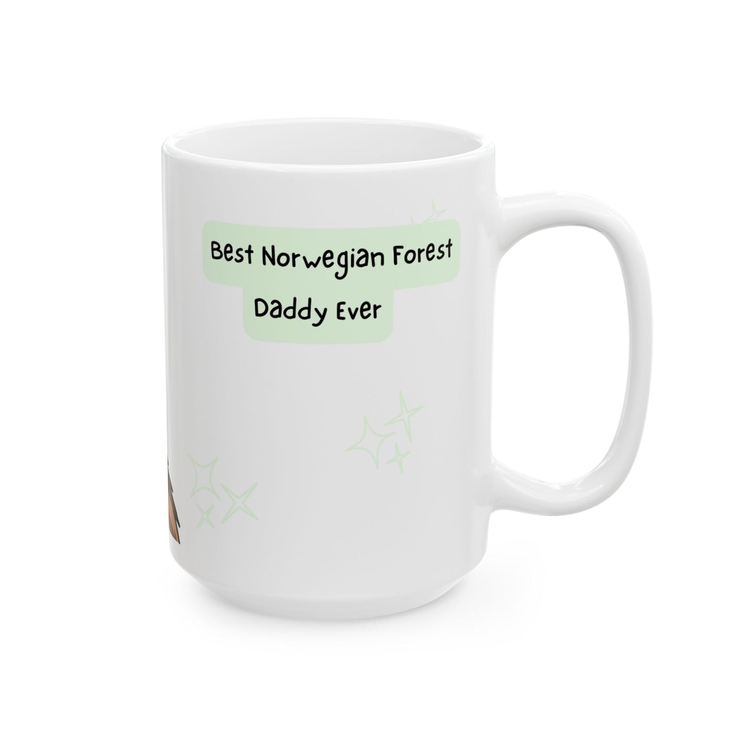 Norwegian Forest Cat Peek-a-Boo Mug | Best Norwegian Forest Daddy Gift