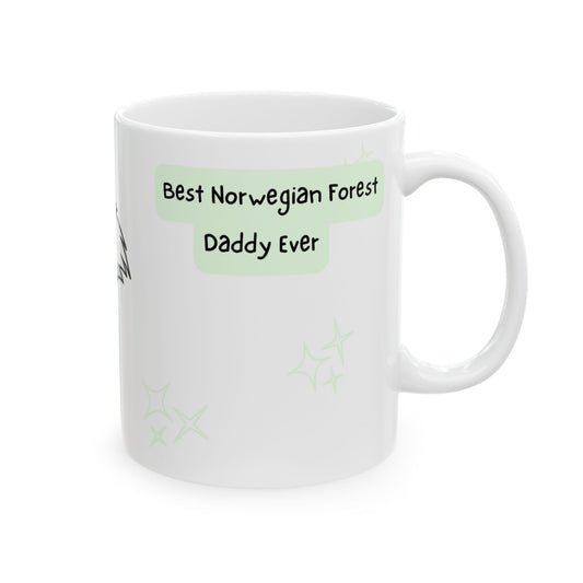 Norwegian Forest Cat Peek-a-Boo Mug | Best Norwegian Forest Daddy Gift