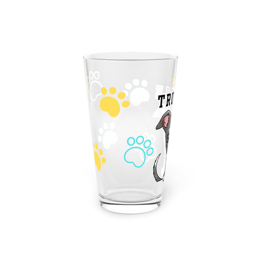 Greyhound Tiny Trouble Pint Glass