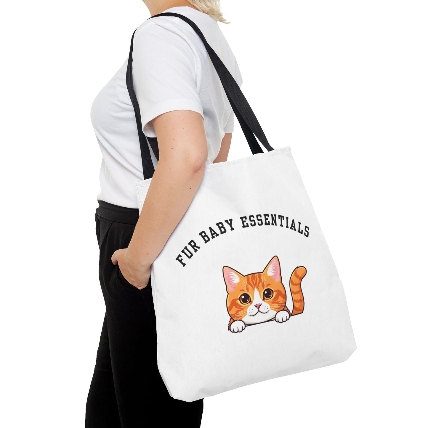 Short hair bi-color orange cat FurBaby Tote Bag