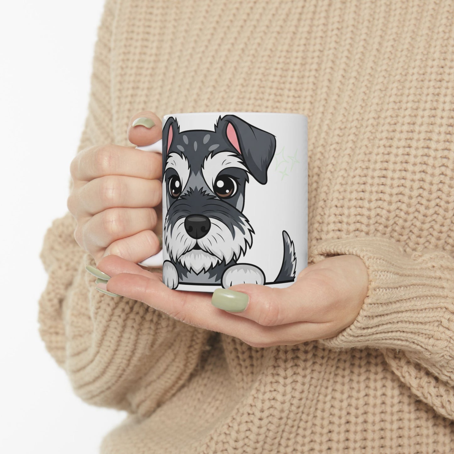 Mini Schnauzer Peek-a-Boo Mug | Best Schnauzer Mama Gift
