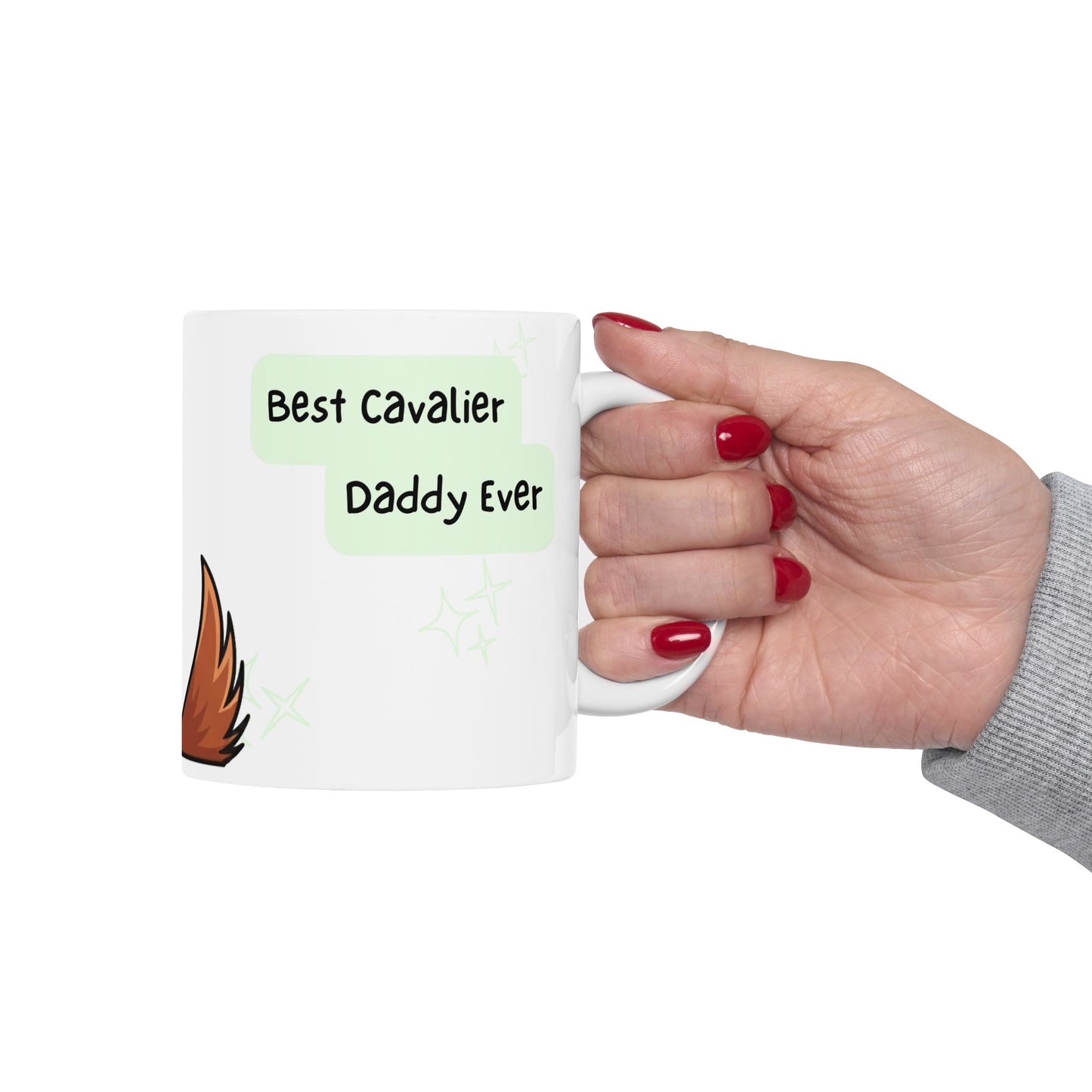 Cavalier King Charles Spaniel Peek-a-Boo Mug | Best Cavalier Daddy Gift