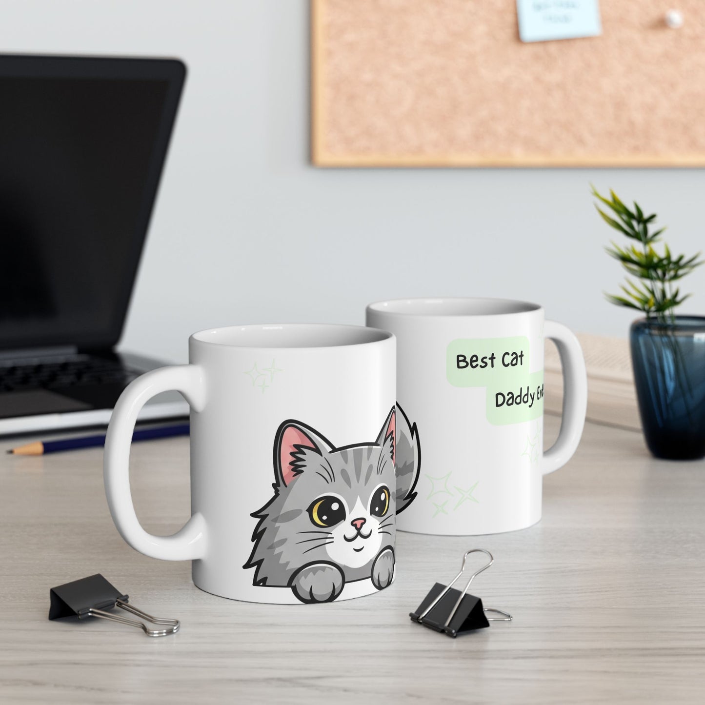 Cat Peek-a-Boo Mug | Best Cat Daddy Gift