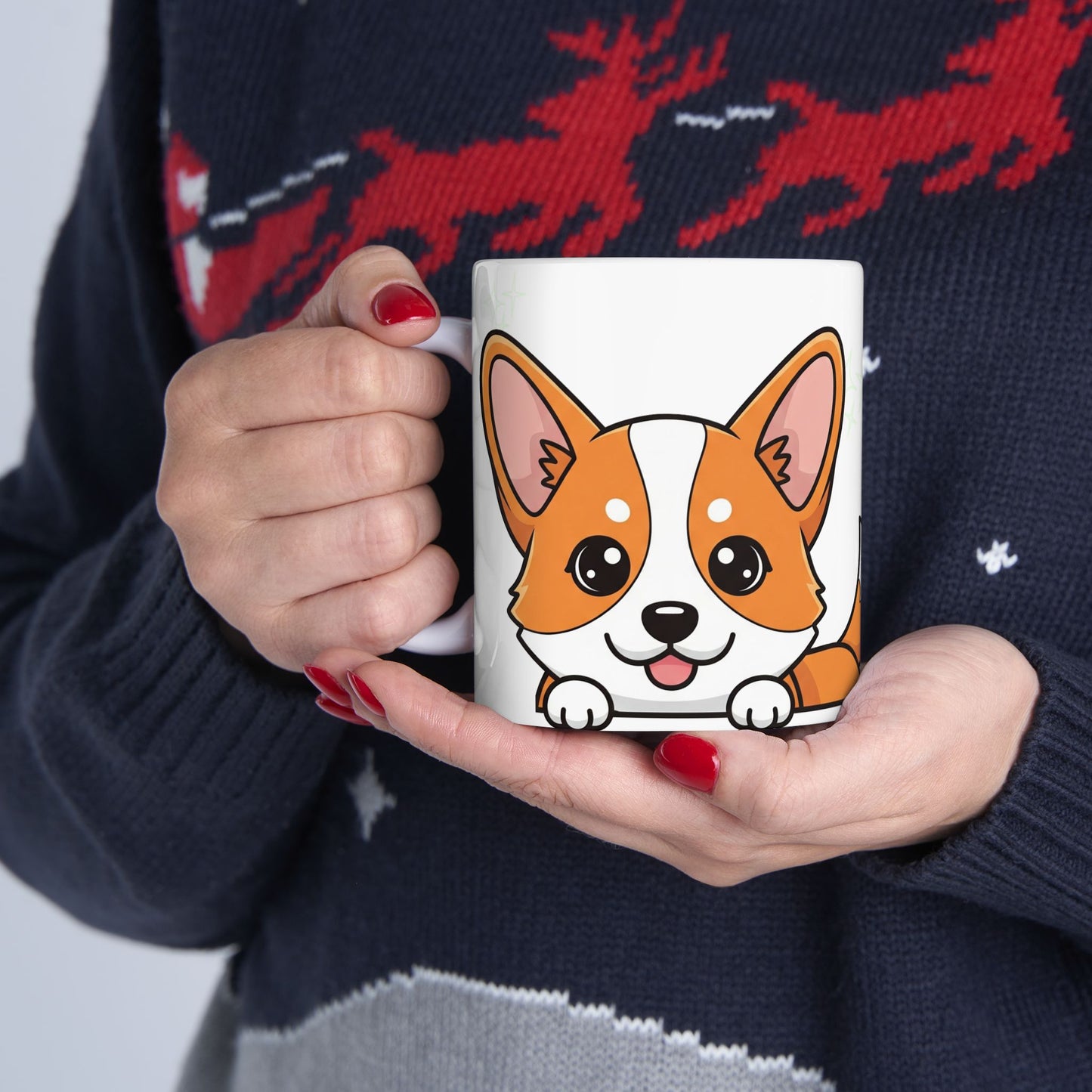 Corgi Peek-a-Boo Mug | Best Corgi Daddy Gift