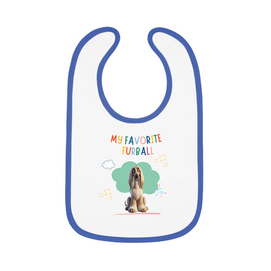Afghan Hound Favorite Furball Baby Bib