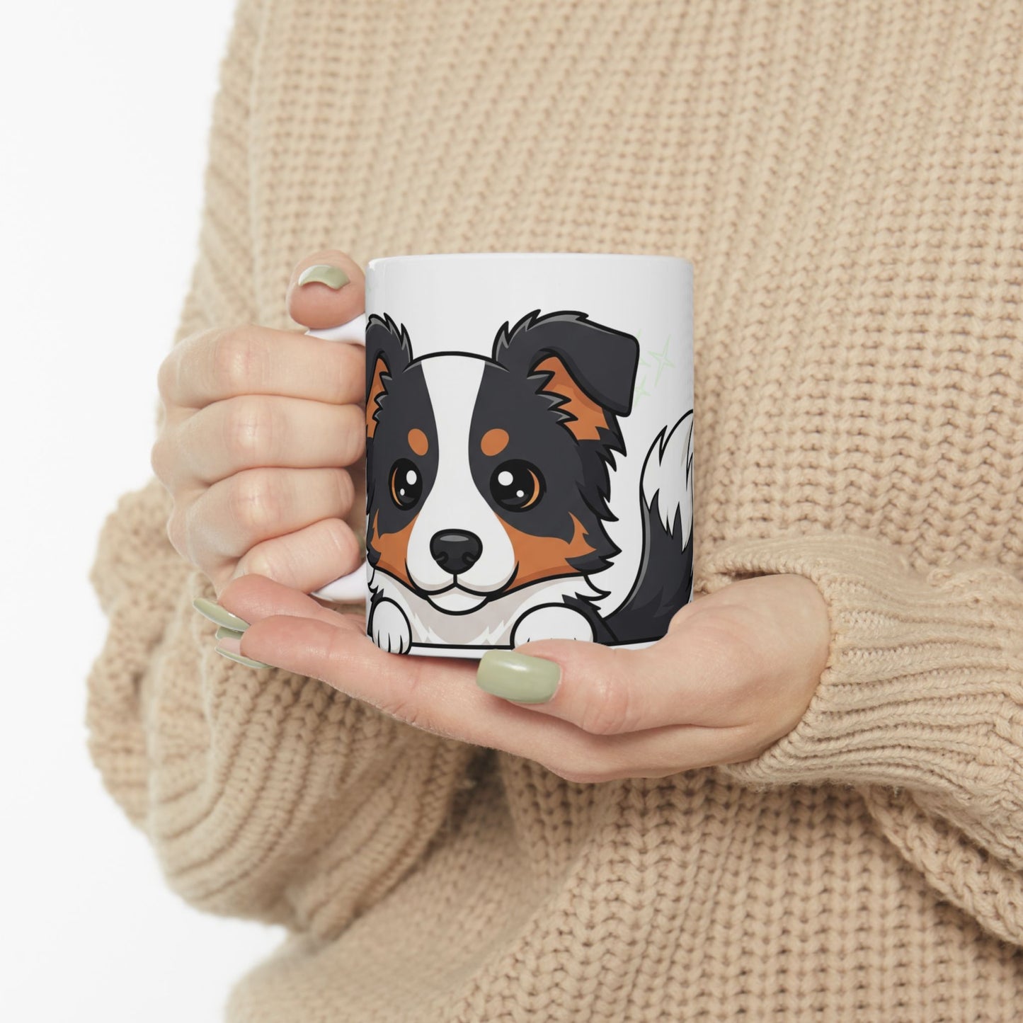 Border Collie Peek-a-Boo Mug | Best Border Collie Mama Gift