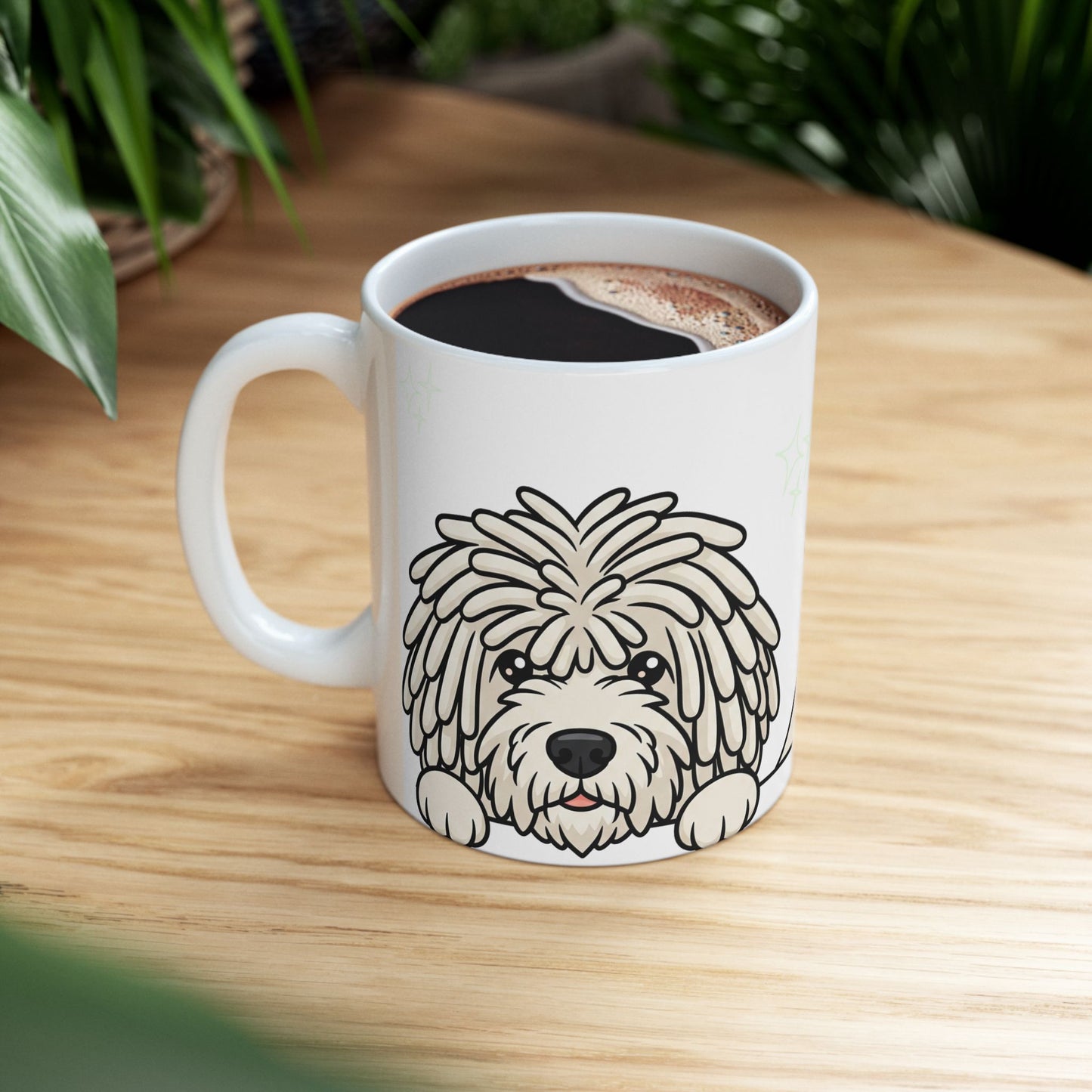 Komondor Peek-a-Boo Mug | Best Komondor Daddy Gift
