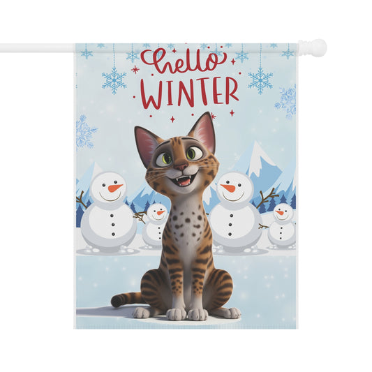 Ocicat Hello Winter Garden Banner