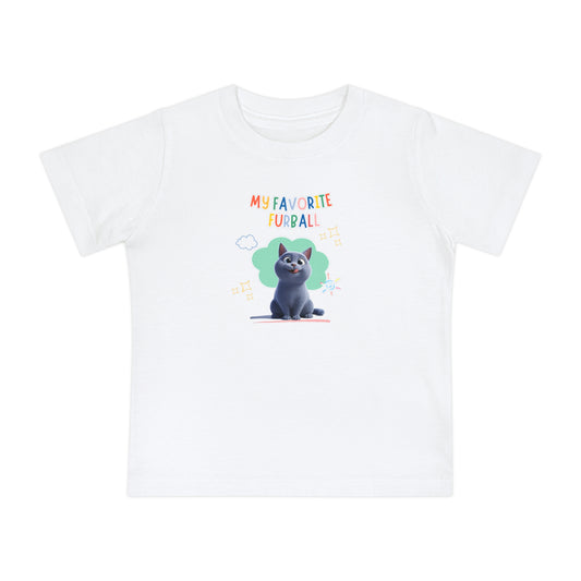 Short hair gray cat Favorite Furball Baby Tee