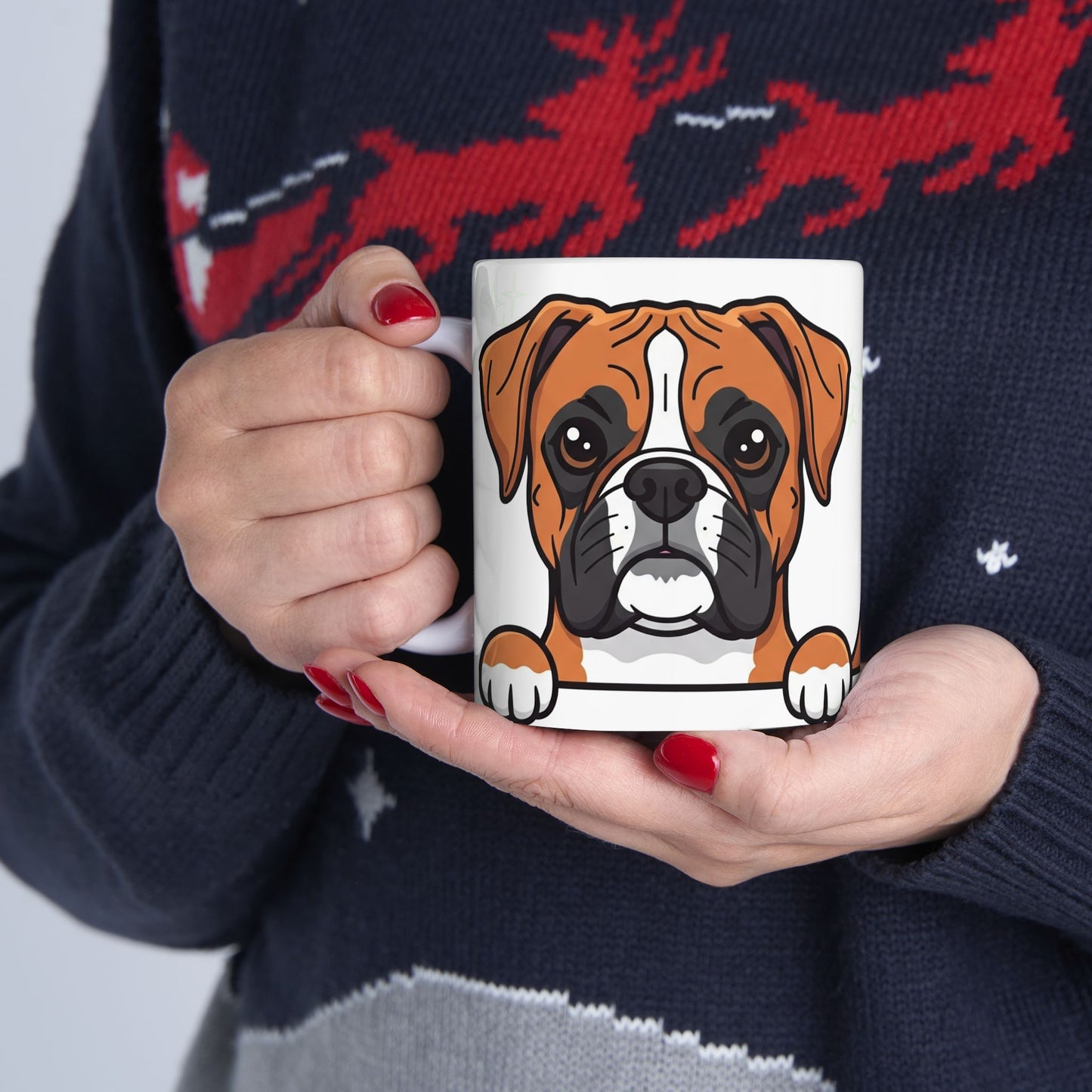 Boxer Peek-a-Boo Mug | Best Boxer Mama Gift