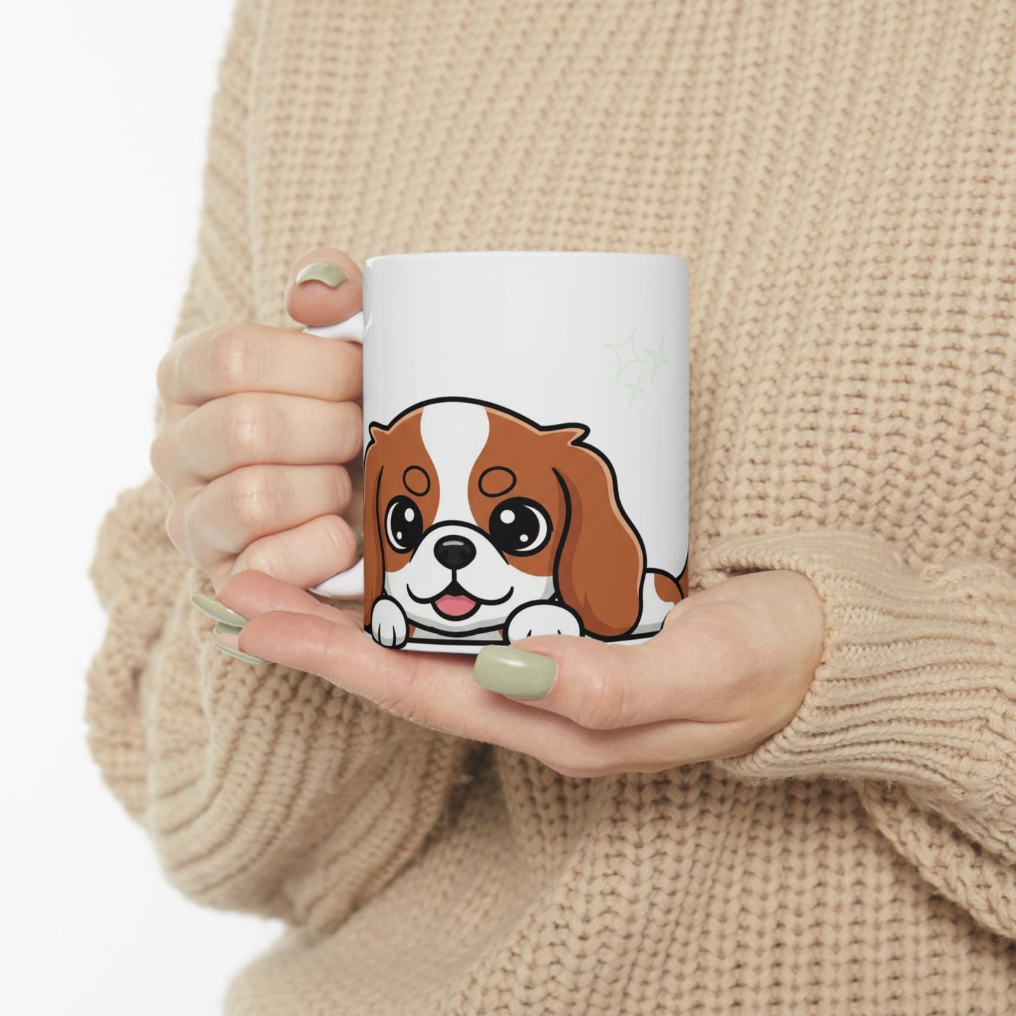 Cavalier King Charles Spaniel Peek-a-Boo Mug | Best Cavalier Daddy Gift