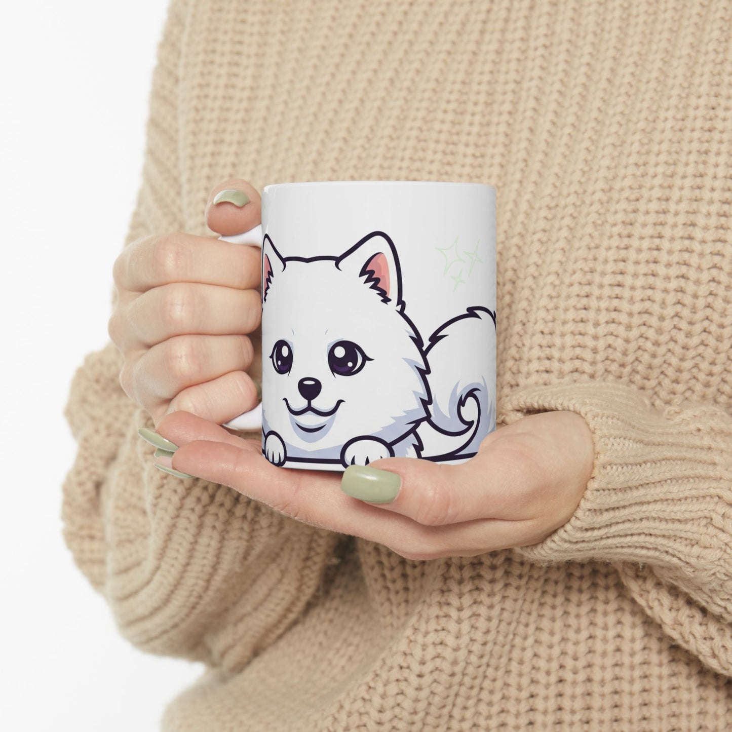 Samoyed Peek-a-Boo Mug | Best Samoyed Daddy Gift