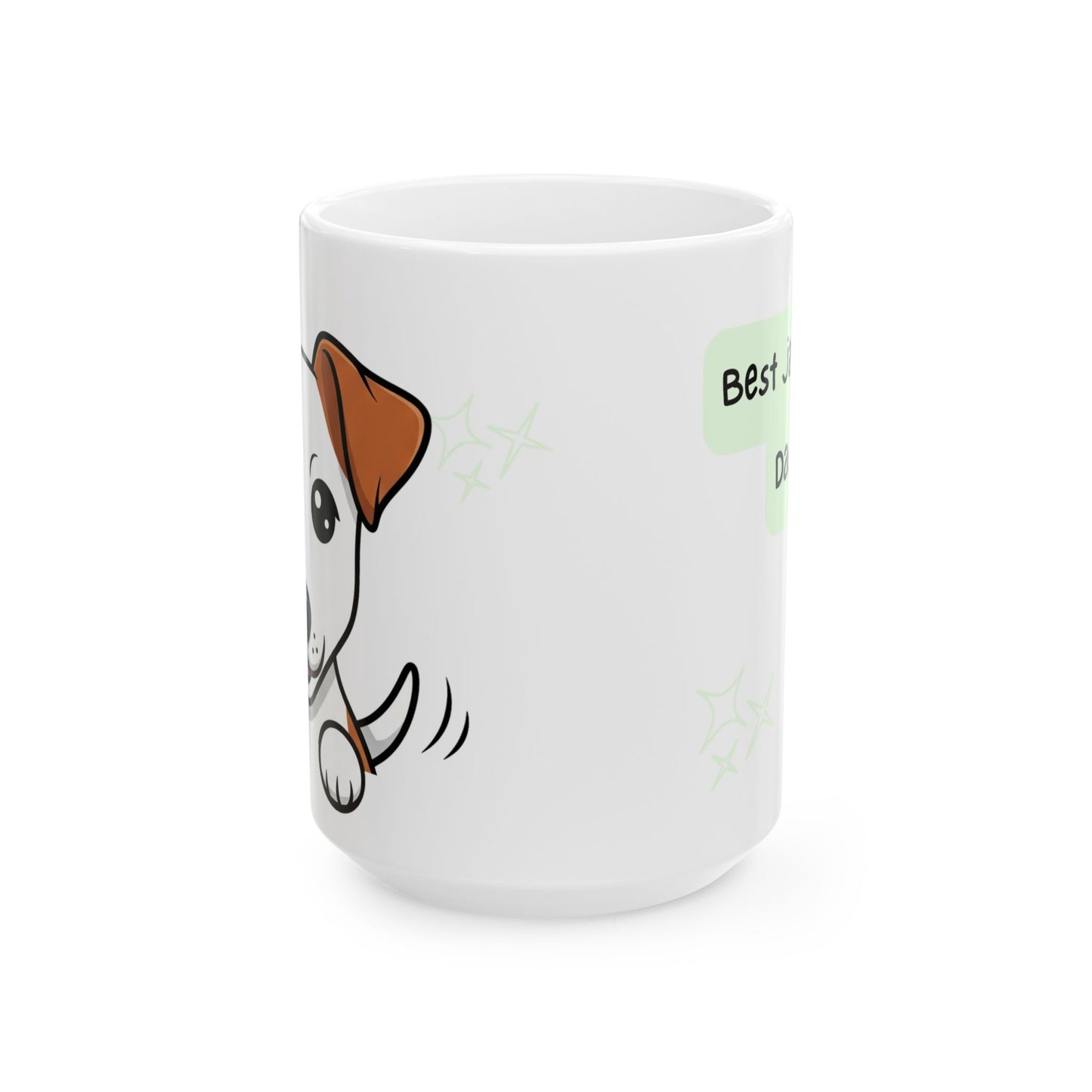 Jack Russell Terrier Peek-a-Boo Mug | Best Jack Russell Daddy