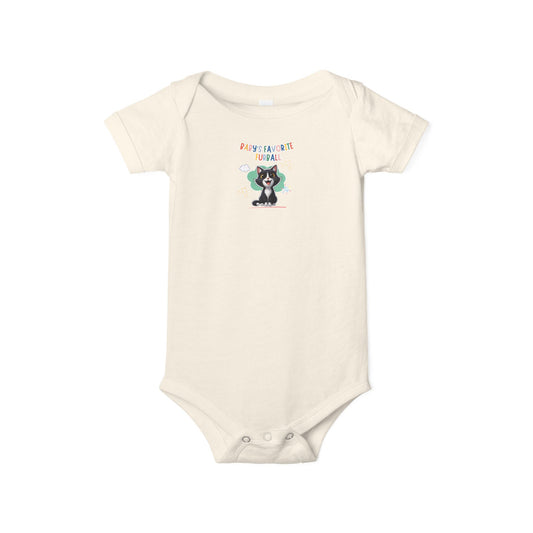 Short hair tuxedo cat Favorite Furball Onesie