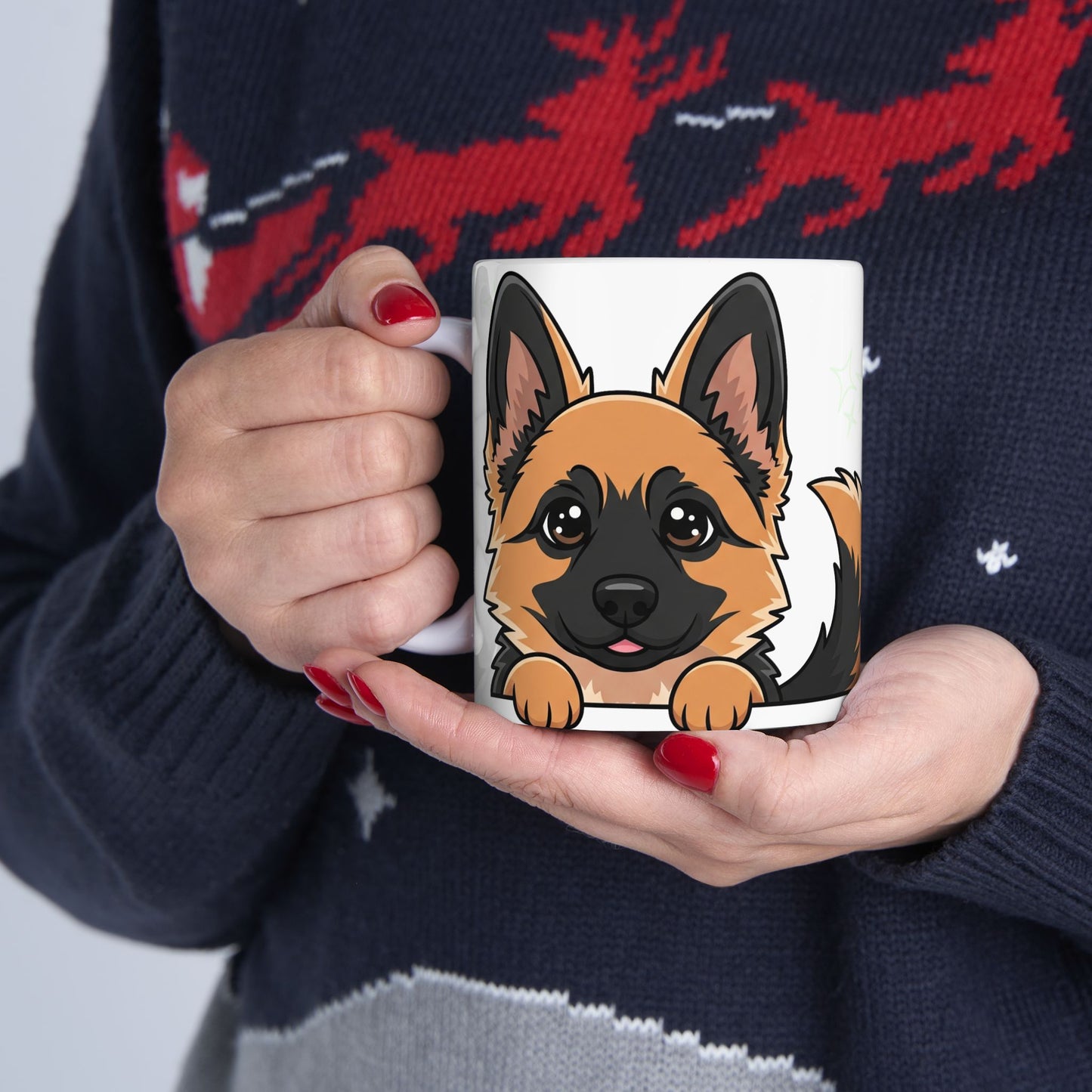 German Shepherd Peek-a-Boo Mug | Best German Shepherd Mama