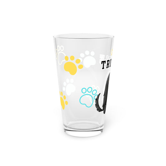 Afghan Hound Tiny Trouble Pint Glass