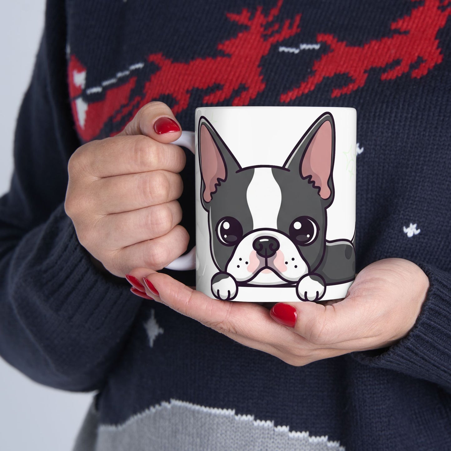 French Bulldog Peek-a-Boo Mug | Best Frenchie Daddy Gift