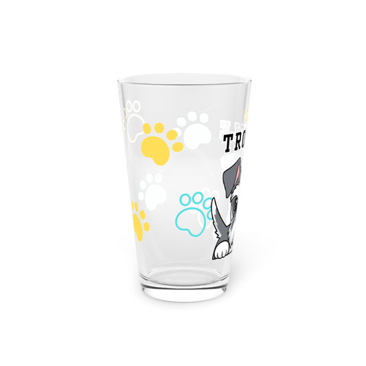 Schnauzer Tiny Trouble Pint Glass