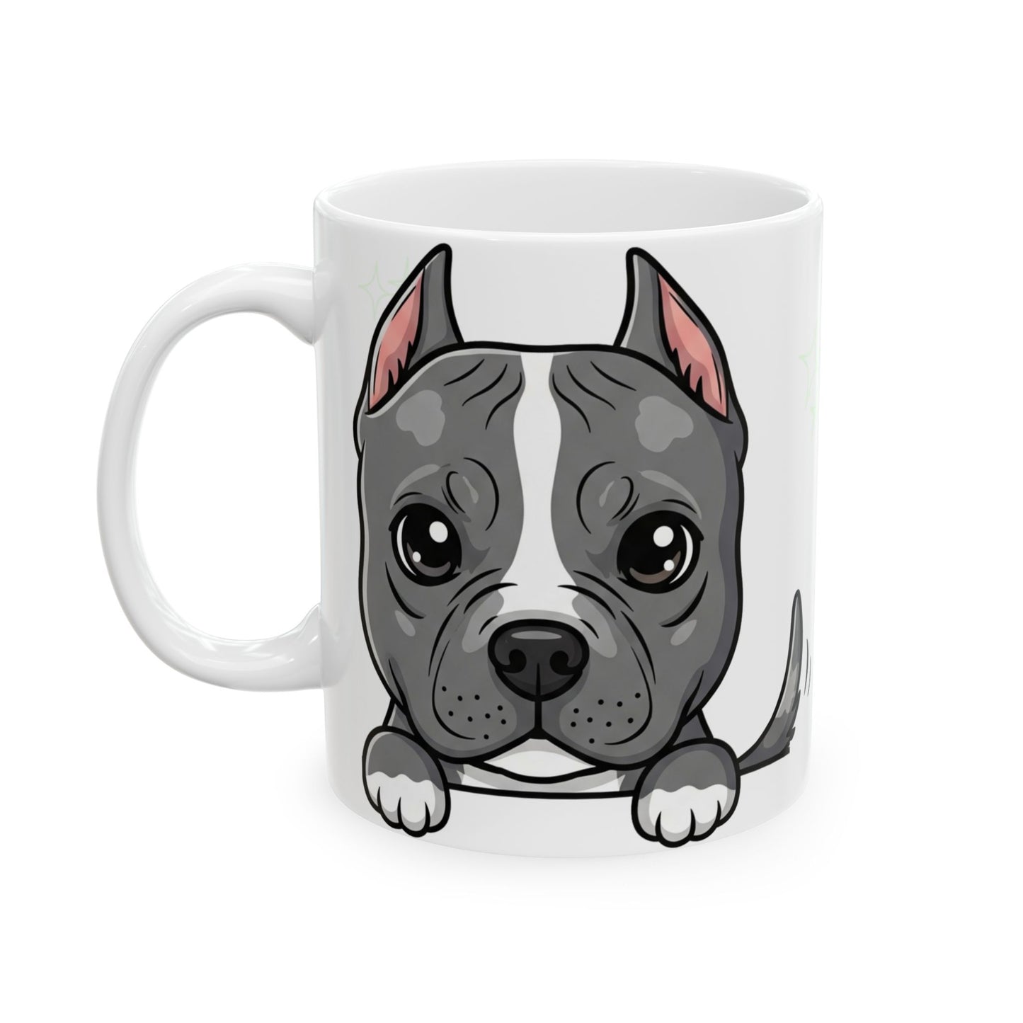 Pitbull Peek-a-Boo Mug | Best Pitbull Daddy Gift