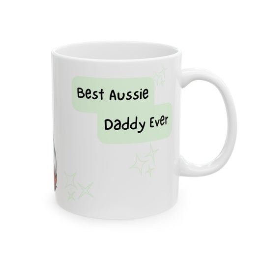 Australian Shepherd Peek-a-Boo Mug | Best Aussie Daddy Gift