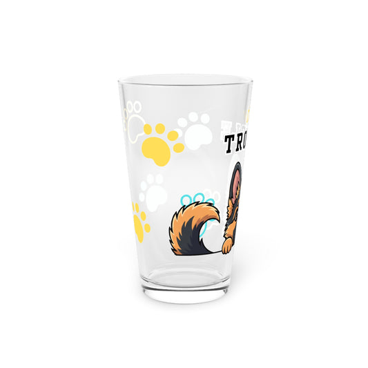 German Shepherd Tiny Trouble Pint Glass