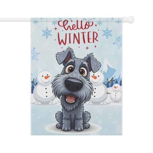 Kerry Blue Hello Winter Garden Banner