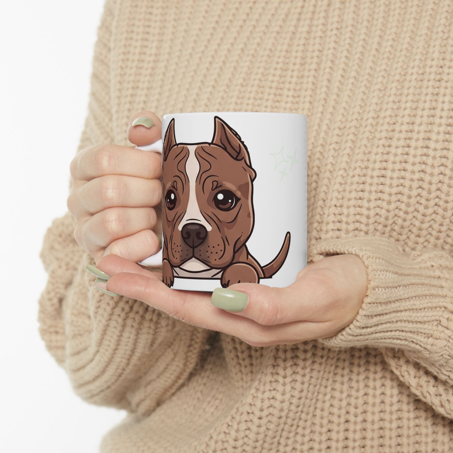 Pitbull Peek-a-Boo Mug | Best Pitbull Mama Gift