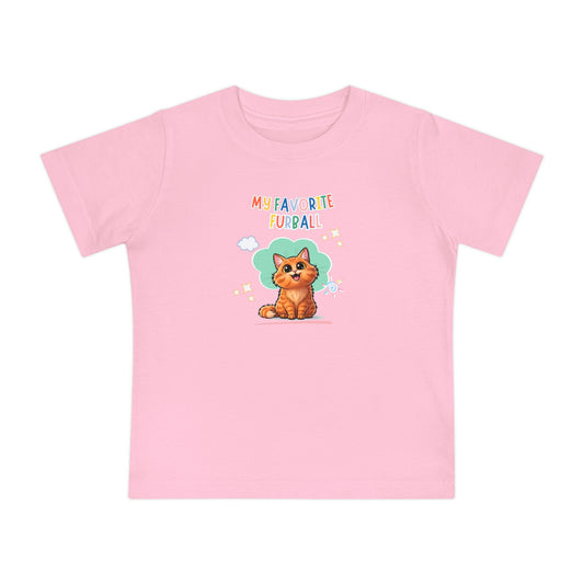 Long hair Orange Cat Favorite Furball Baby Tee