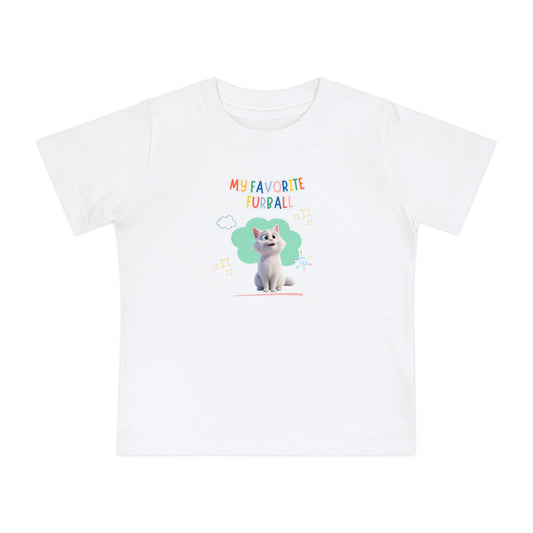 Short hair white cat Favorite Furball Baby Tee