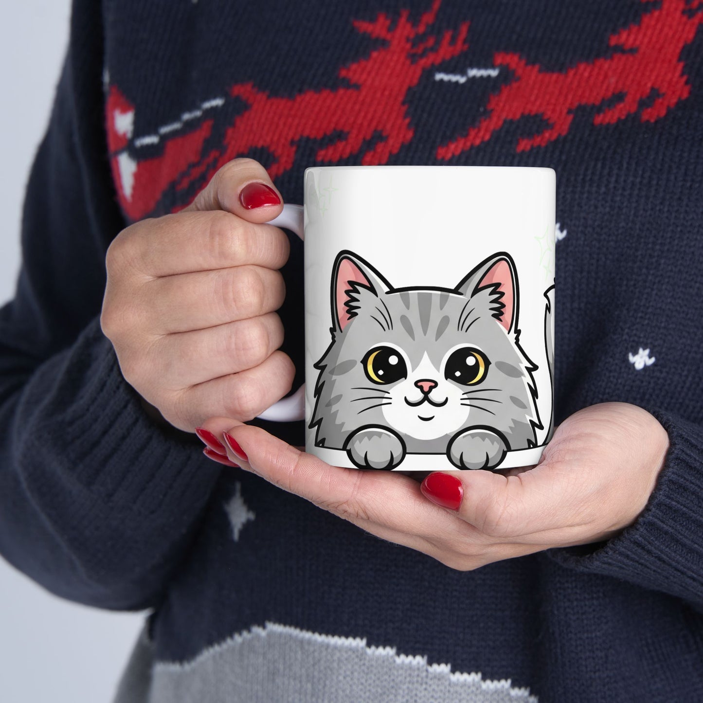 Cat Peek-a-Boo Mug | Best Cat Daddy Gift