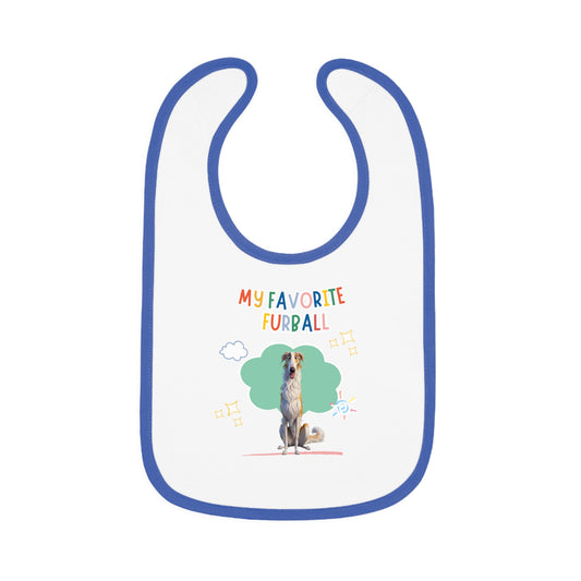 Borzoi Favorite Furball Baby Bib
