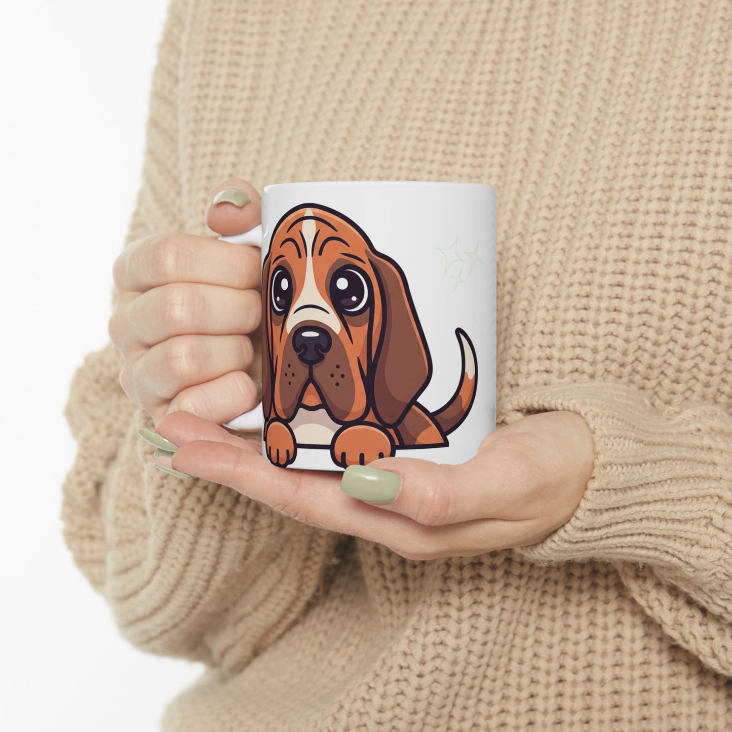 Bloodhound Peek-a-Boo Mug | Best Bloodhound Daddy Gift