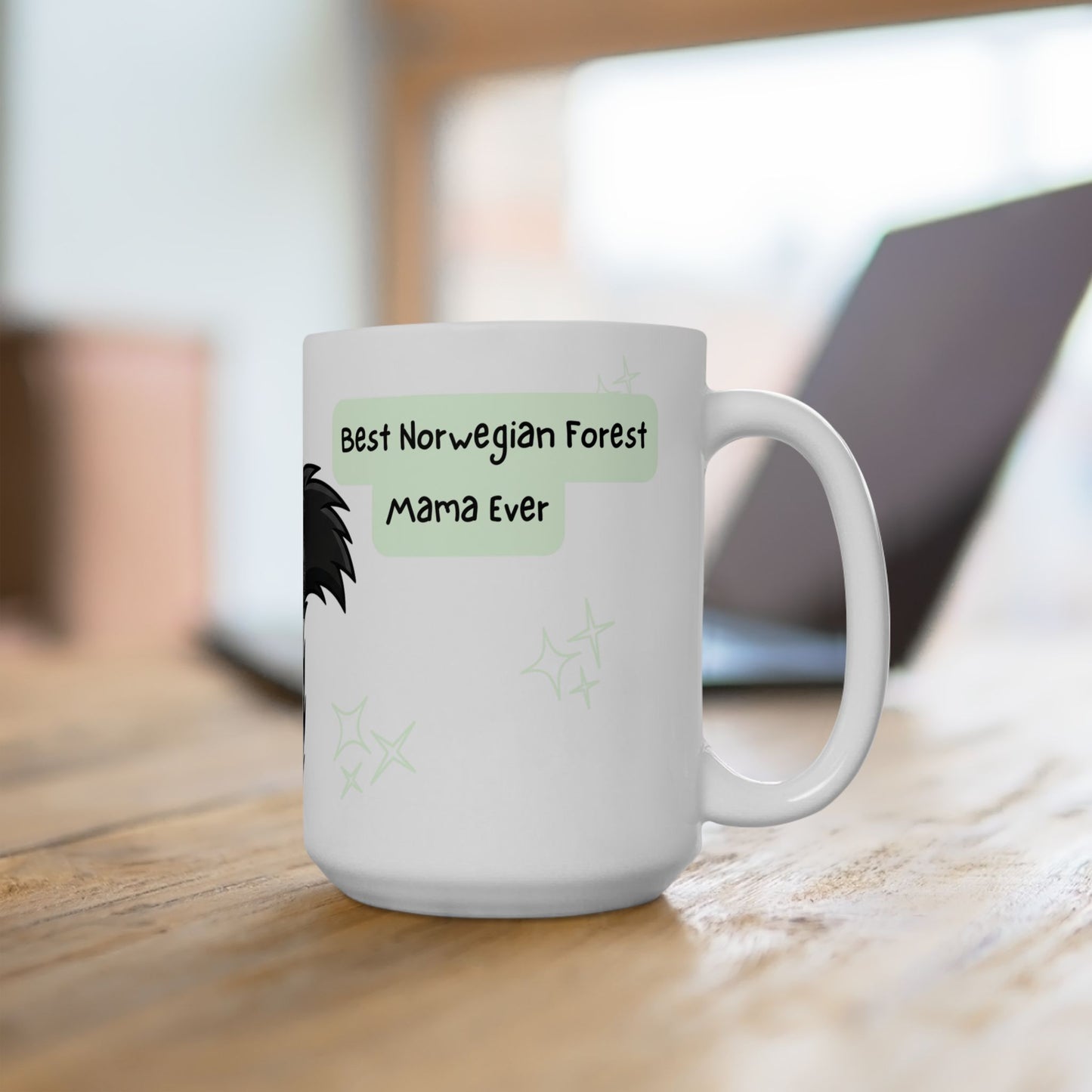 Norwegian Forest Cat Peek-a-Boo Mug | Best Norwegian Forest Mama Gift