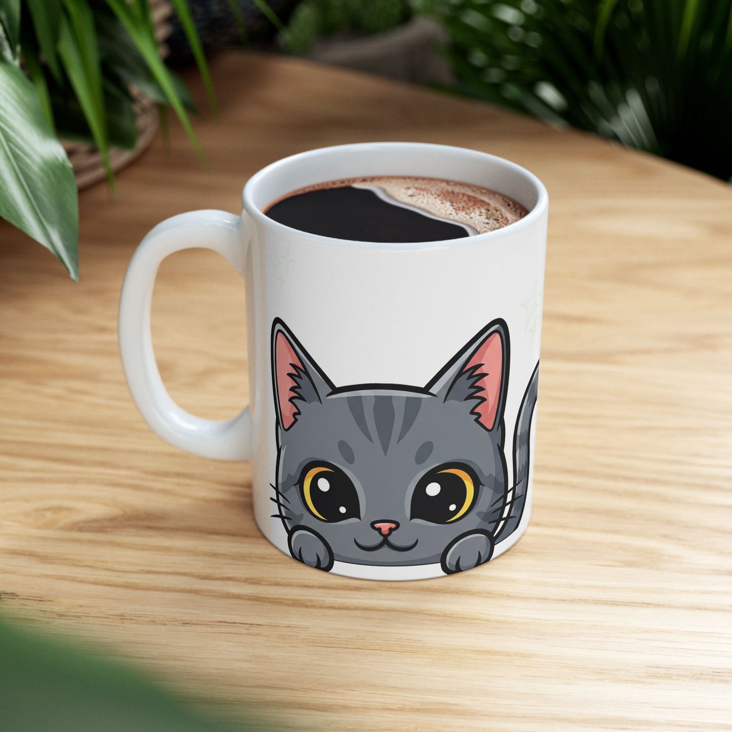 Cat Peek-a-Boo Mug | Best Cat Daddy Gift
