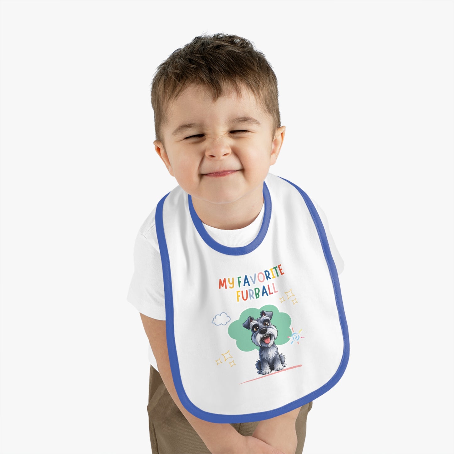 Schnauzer Favorite Furball Baby Bib