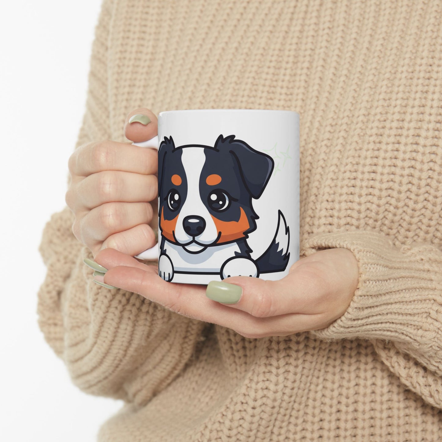 Australian Shepherd Peek-a-Boo Mug | Best Aussie Daddy Gift