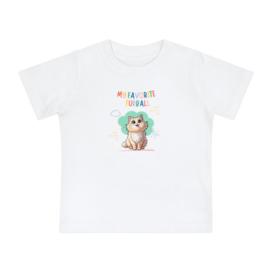 Long hair Cream Cat Favorite Furball Baby Tee
