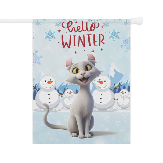 American Curl Hello Winter Garden Banner