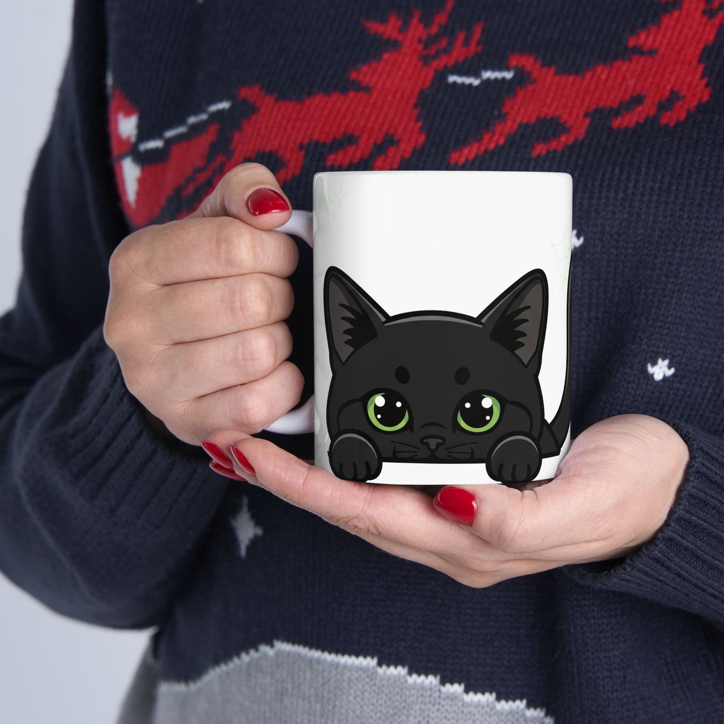 Cat Peek-a-Boo Mug | Best Cat Daddy Gift