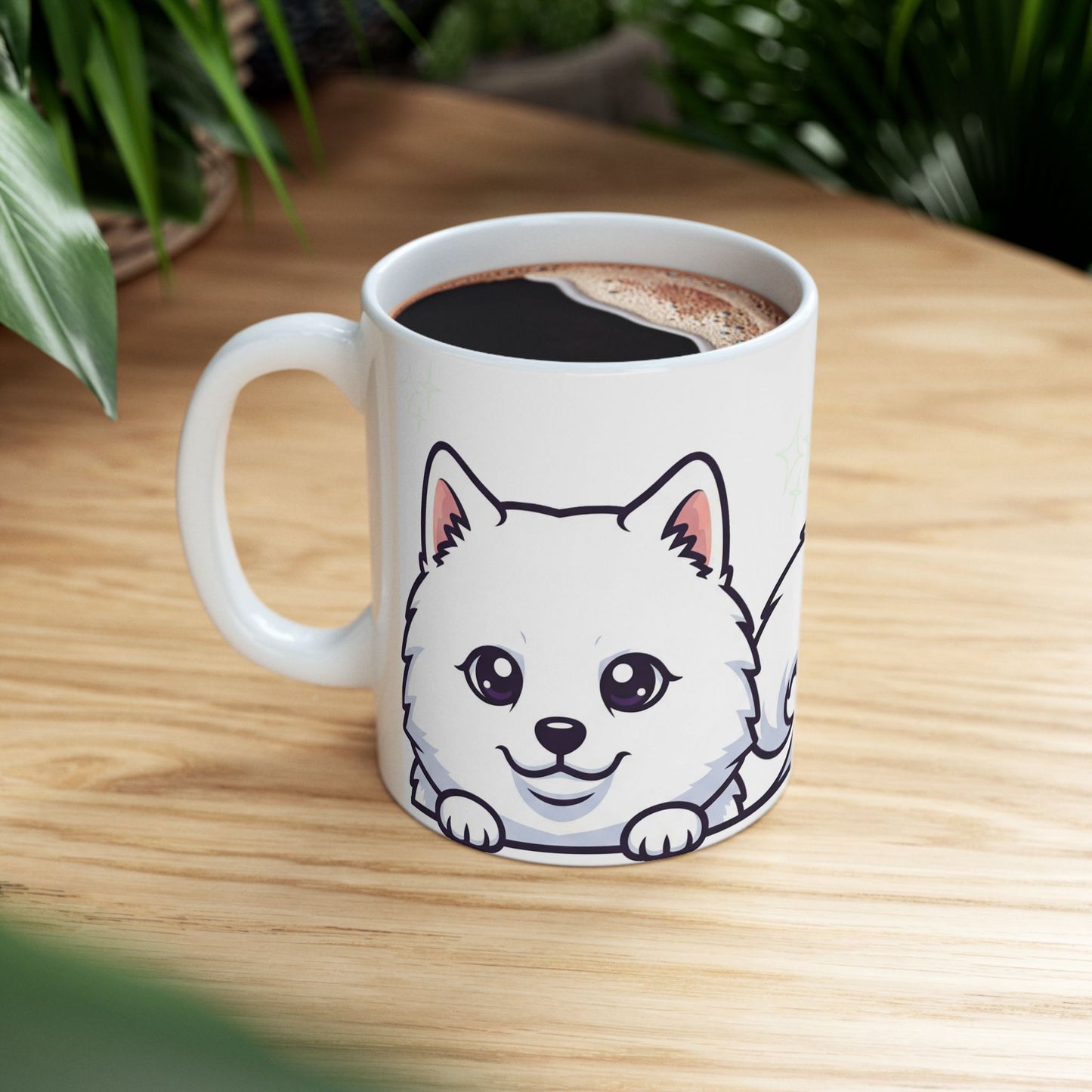 Samoyed Peek-a-Boo Mug | Best Samoyed Daddy Gift