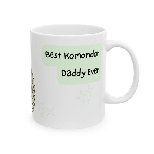 Komondor Peek-a-Boo Mug | Best Komondor Daddy Gift