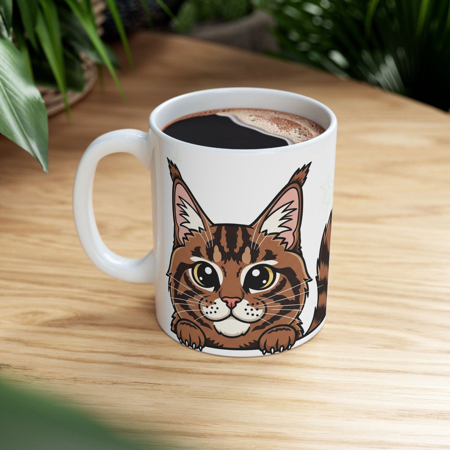 Maine Coon Peek-a-Boo Mug | Best Maine Coon Daddy Gift