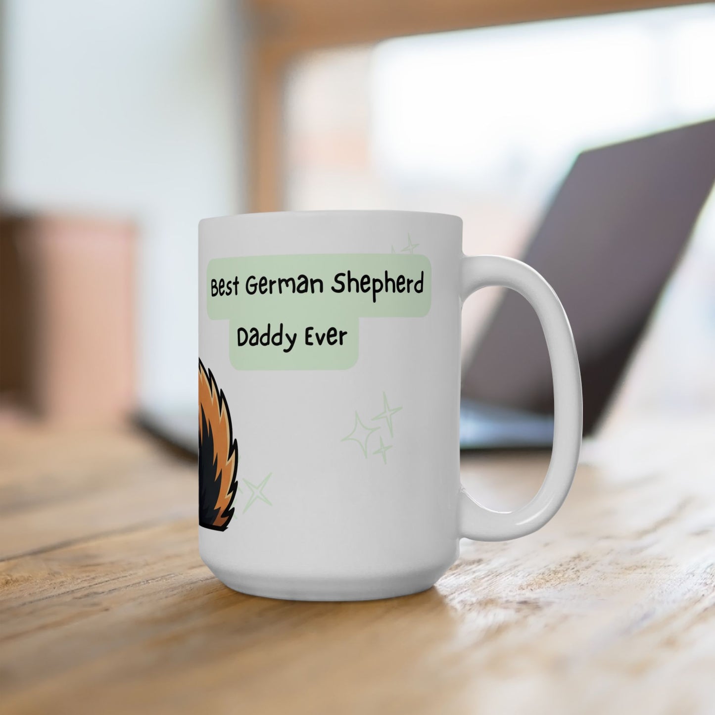 German Shepherd Peek-a-Boo Mug | Best German Shepherd Daddy