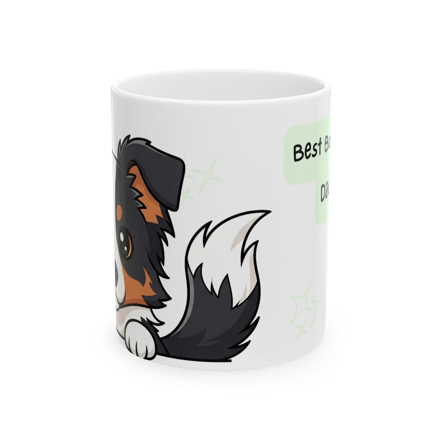 Border Collie Peek-a-Boo Mug | Best Border Collie Daddy Gift