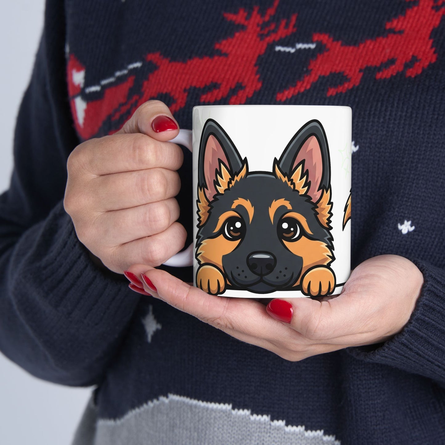 German Shepherd Peek-a-Boo Mug | Best German Shepherd Mama