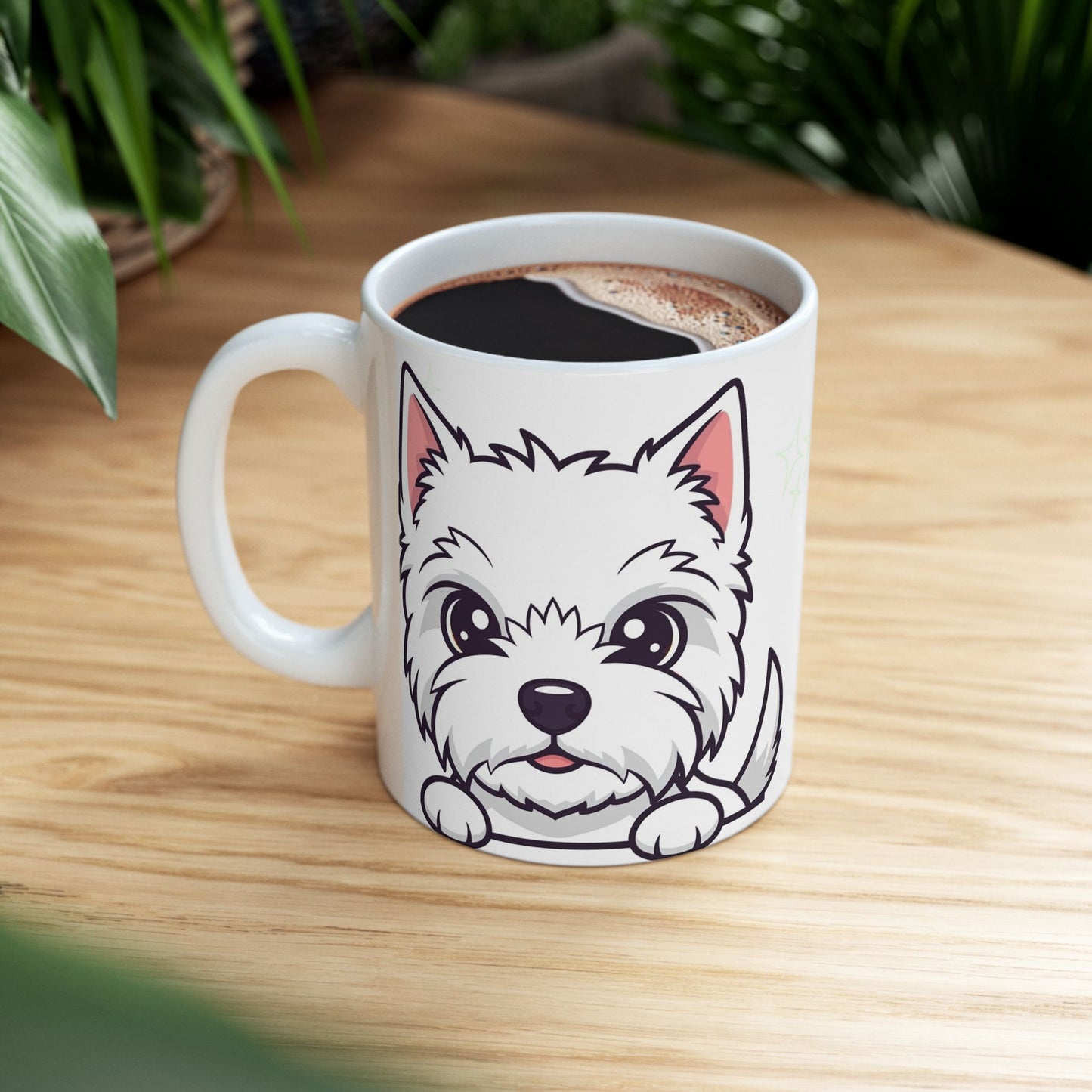 West Highland Terrier Peek-a-Boo Mug | Best Westie Daddy Gift