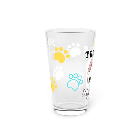 Staffy Tiny Trouble Pint Glass